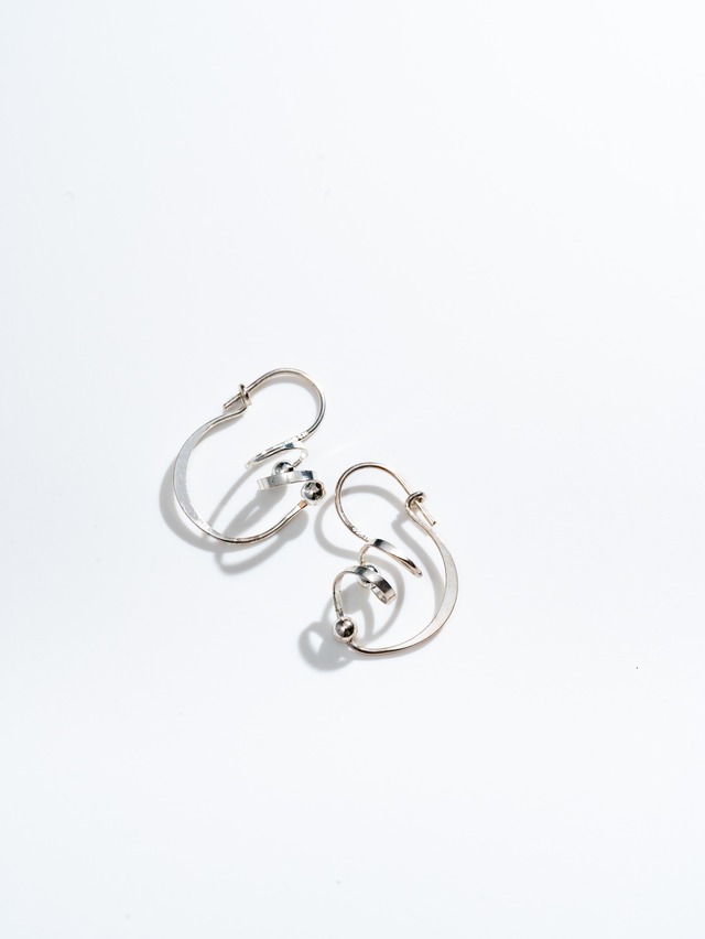 Vintage mexican sterling silver hoop earring