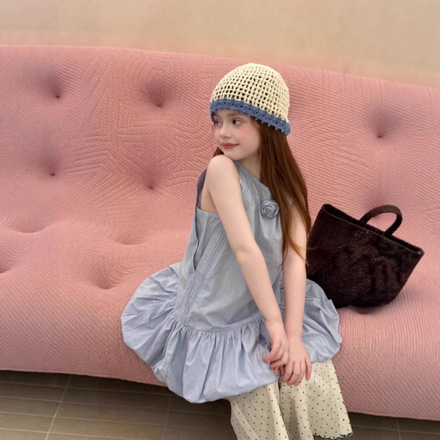 夏バラデザインワンピース