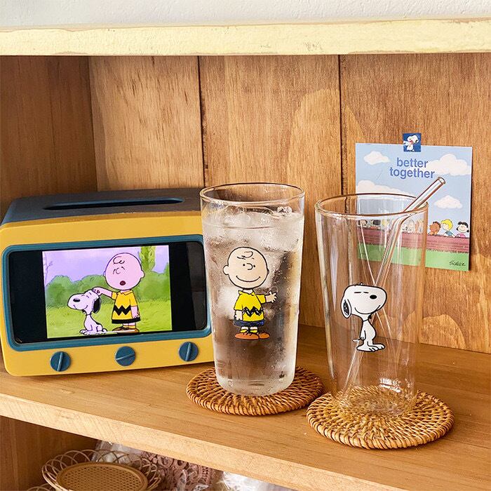 snoopy glass cup 400ml 5types / スヌーピー ピーナッツ コップ 韓国