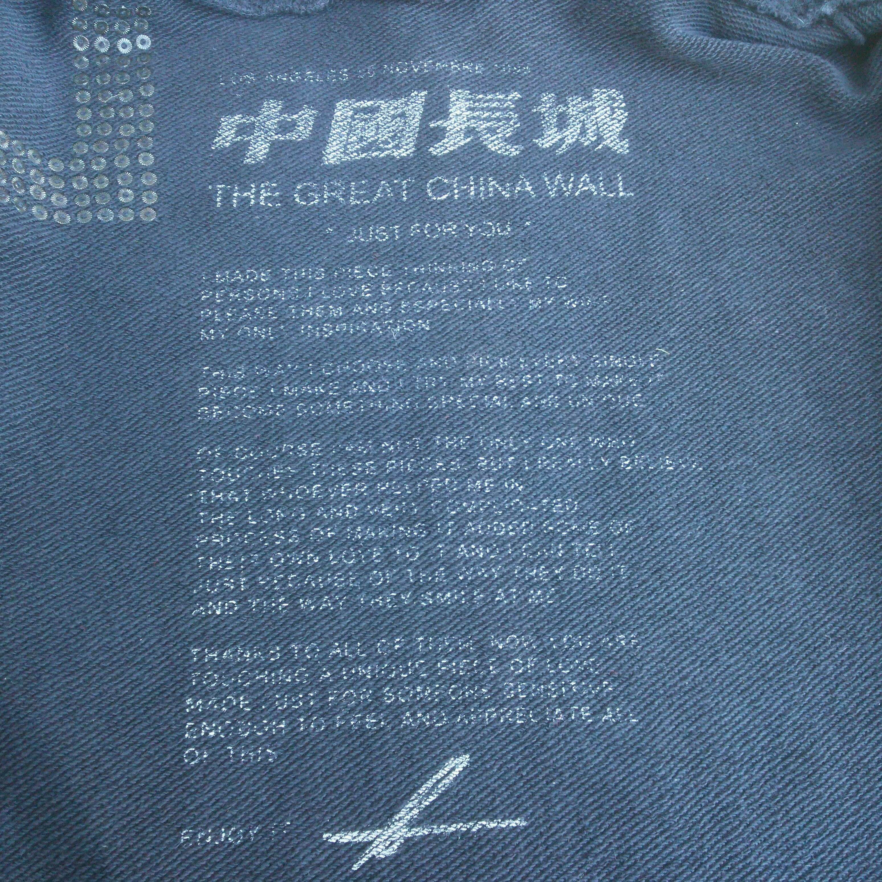 稀少　　中国長城The Great China Wall  タイダイロンT
