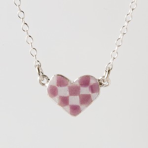 HEART grape & clear - necklace -
