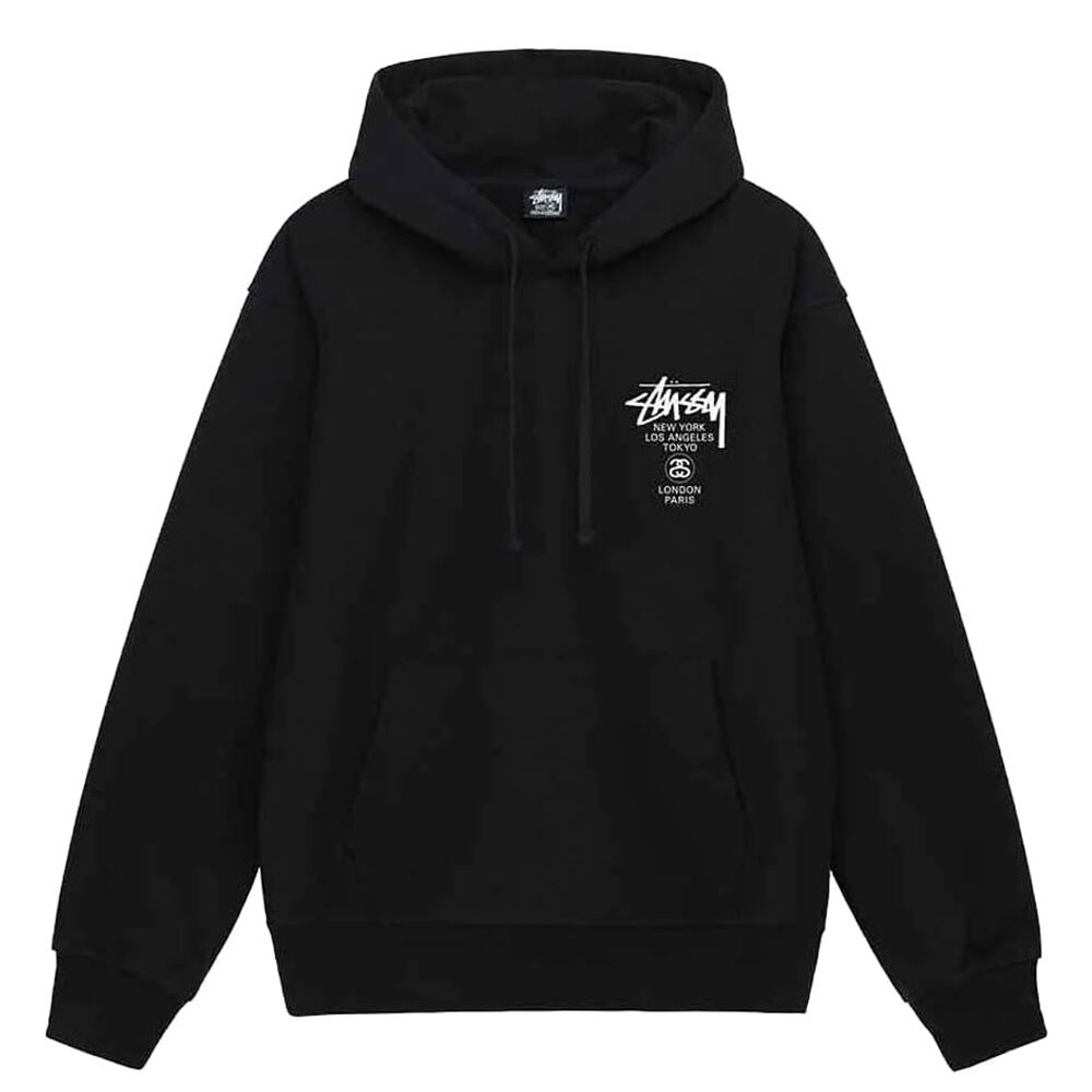 Stussy world tourネイビー パーカー Sサイズ STUSSY ステューシー WORLD TOUR ZIP HOOD ワールド ツアー