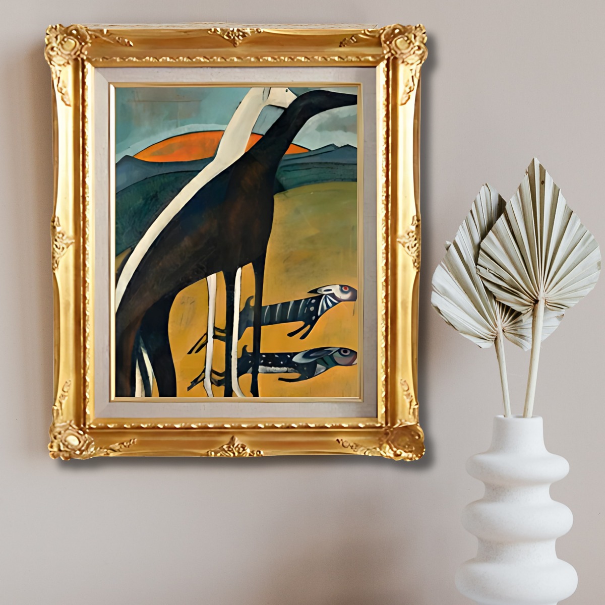 アマデオ・デ・ソウザ・カルドソ《グレイハウンド》F6｜手描き油絵複製