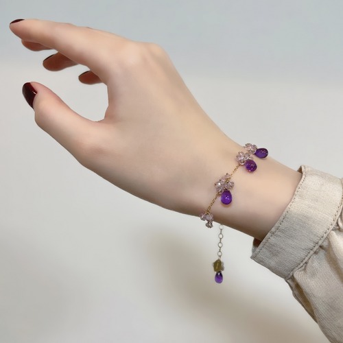 amethyst fruit bracelet(tawawa)/light purple
