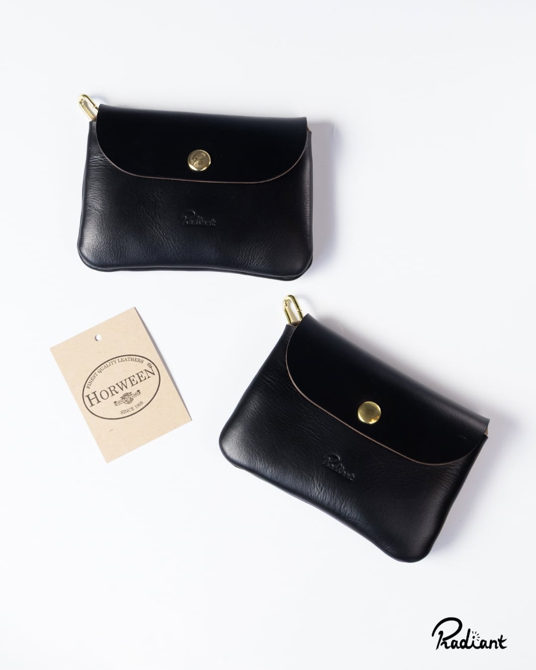 吊るせるお財布 / RW-17 【BLACK silver】 | radiant leatherworks