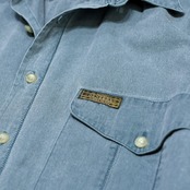 fade green cotton twill shirt
