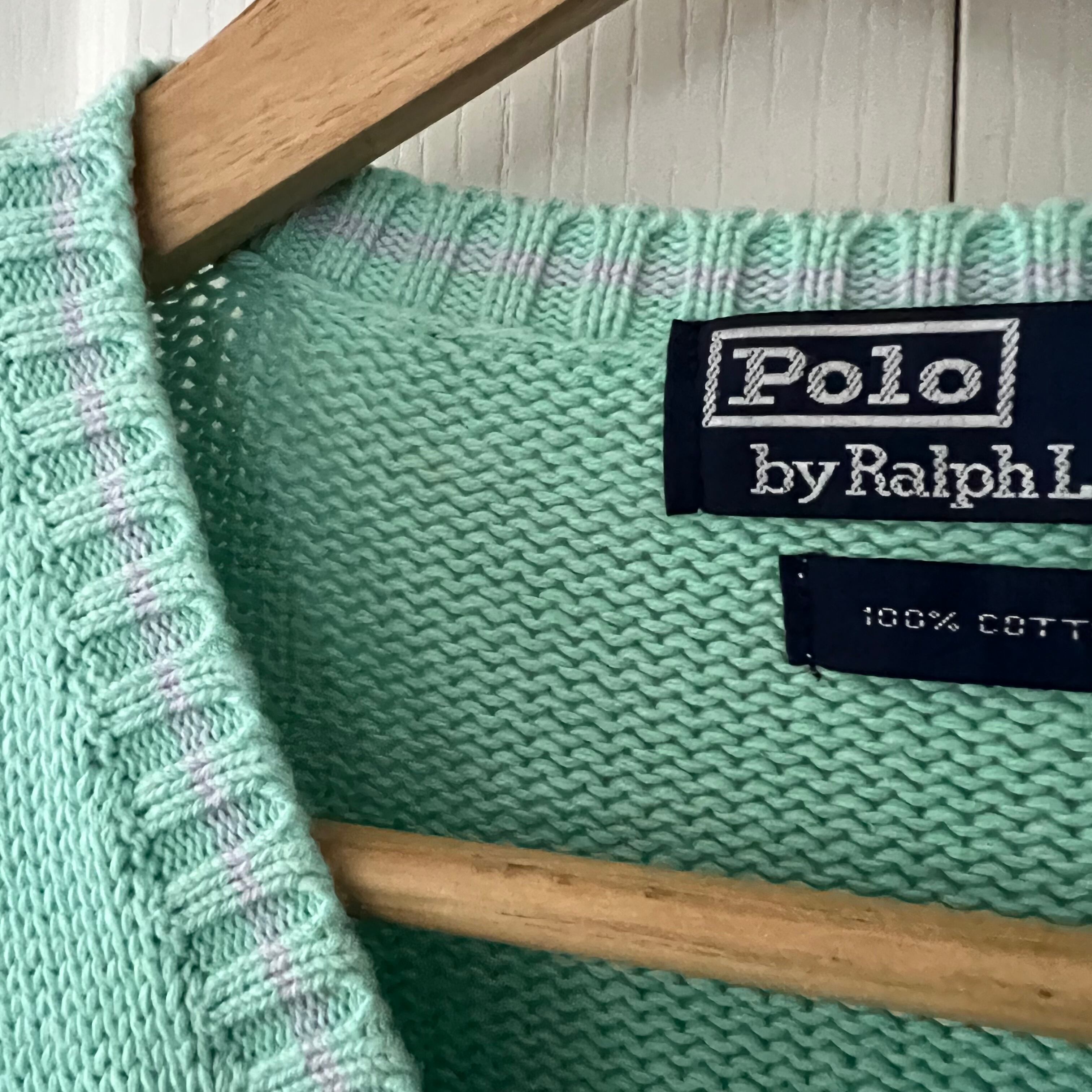 Ralph Lauren コットンニット セーター M ラルフローレン ミント