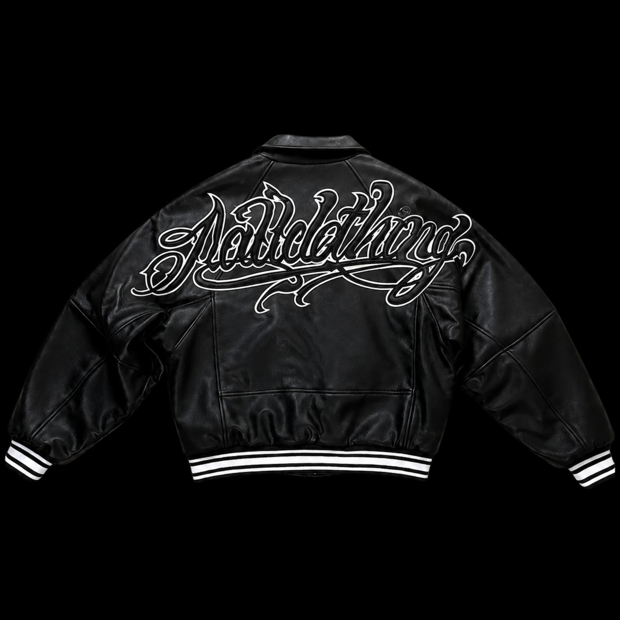 SCRIPT LOGO LEATHER VARSITY JACKET