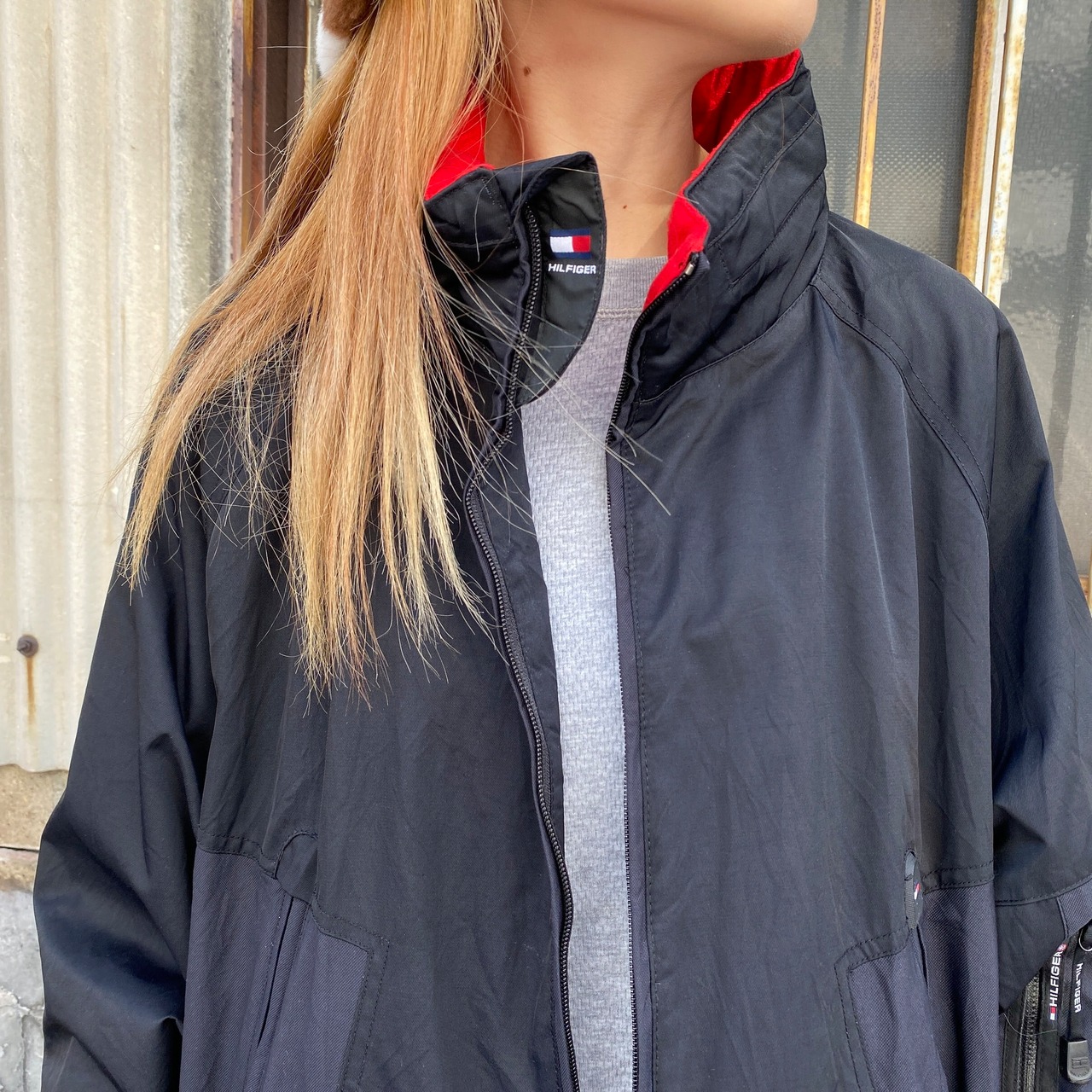 00年代 TOMMY HILFIGER トミーヒルフィガー ナイロンジャケット メンズ 