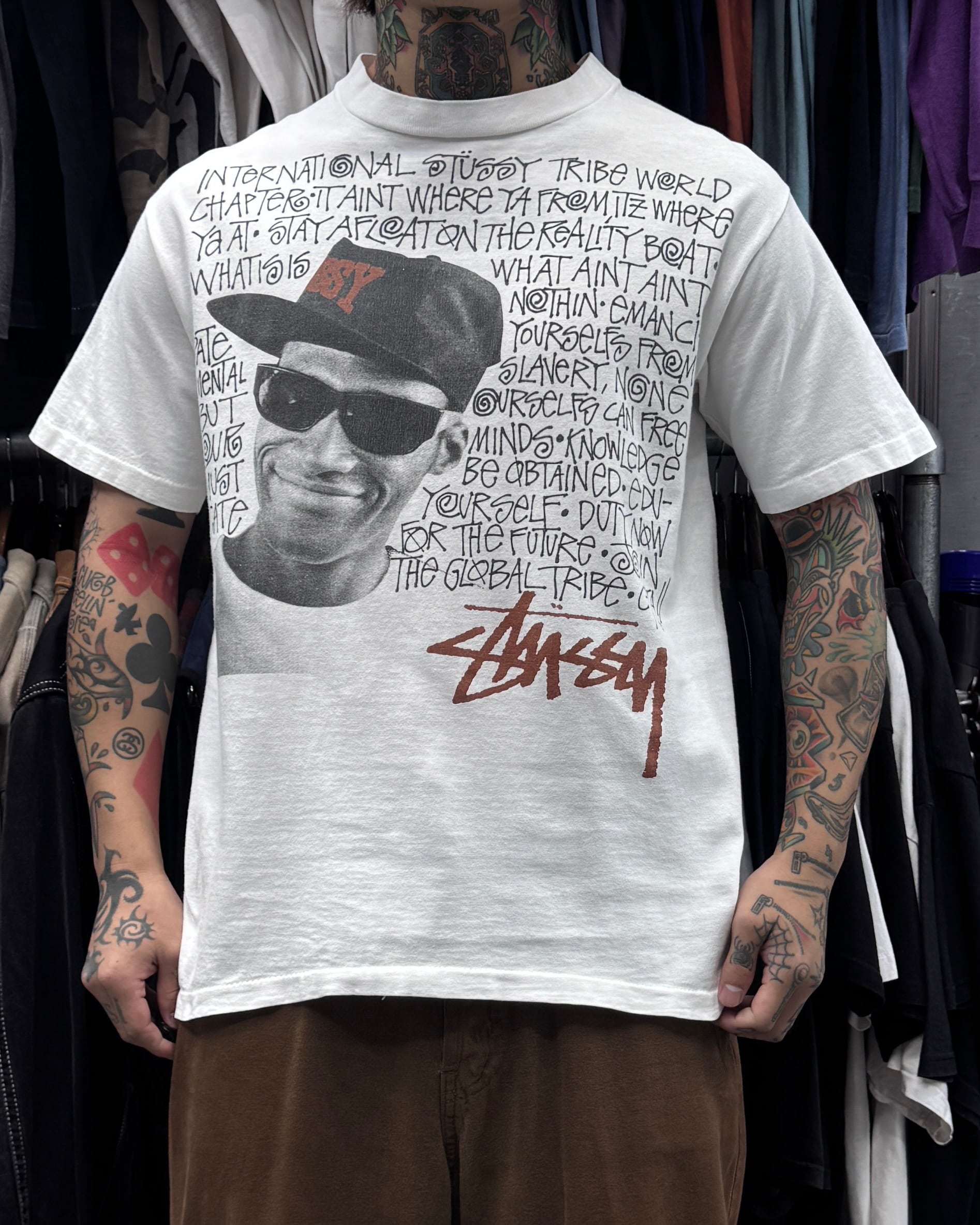80's~90's old stussy RAT PATROL Design Tee “黒タグ” “ラット