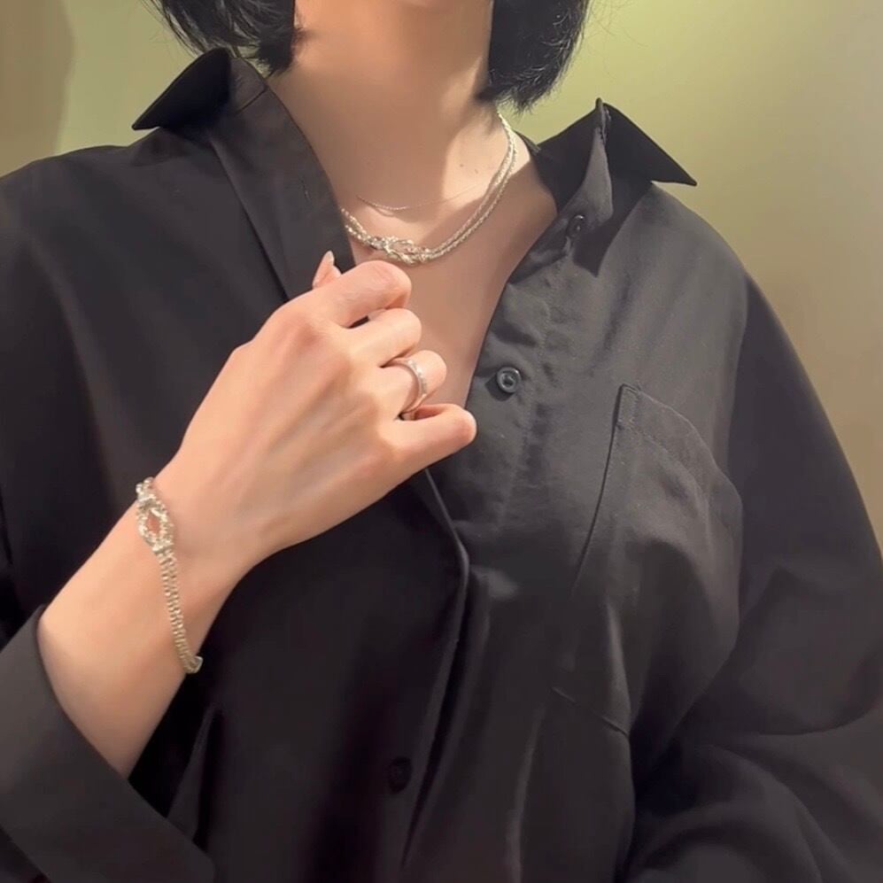 希少【TIFFANY&CO.】 2647 ティファニー アンドコーダブルロープ