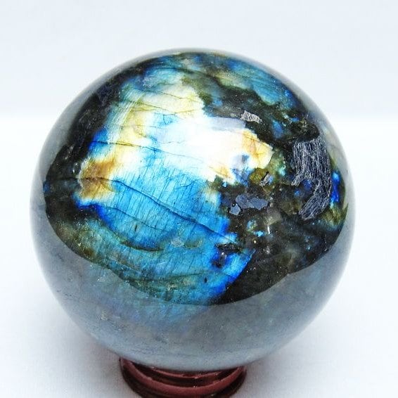 ラブラドライト 丸玉 79mm スフィア 置物 一点物 151-9160