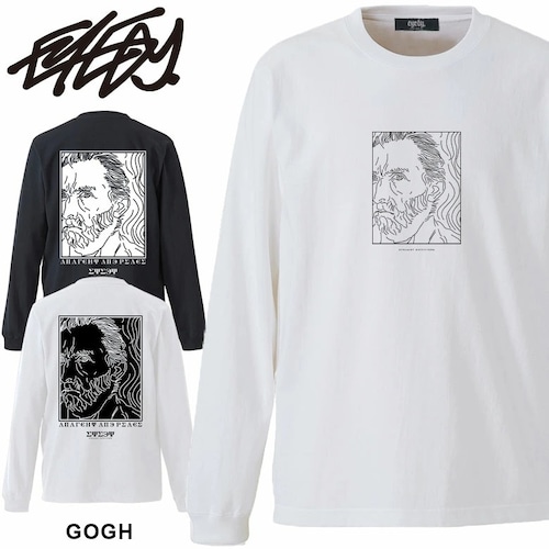 【 eye-ltm140】 EYEDY アイディー GOGH メンズ ロング tシャツ ロンT ブランド 大きいサイズ おしゃれ ストリート 綿 コットン スケート XL XXL XXXL 3l