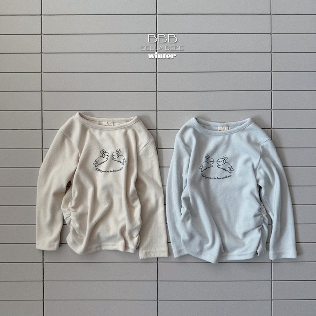 【取寄】bella bambina｜bebe rabbit shirring T｜ベベラビットシャーリングT｜12M-S｜baby｜25 winter
