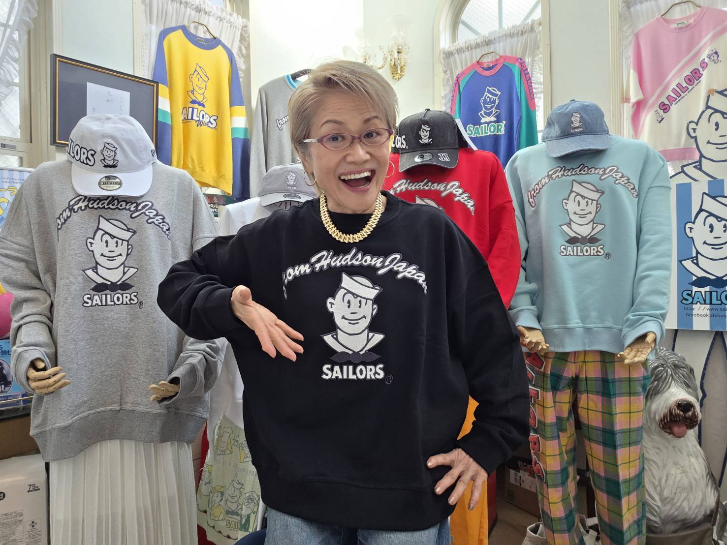 BIGトレーナー胸刺繡 黒【レディース】size | セーラーズsailors