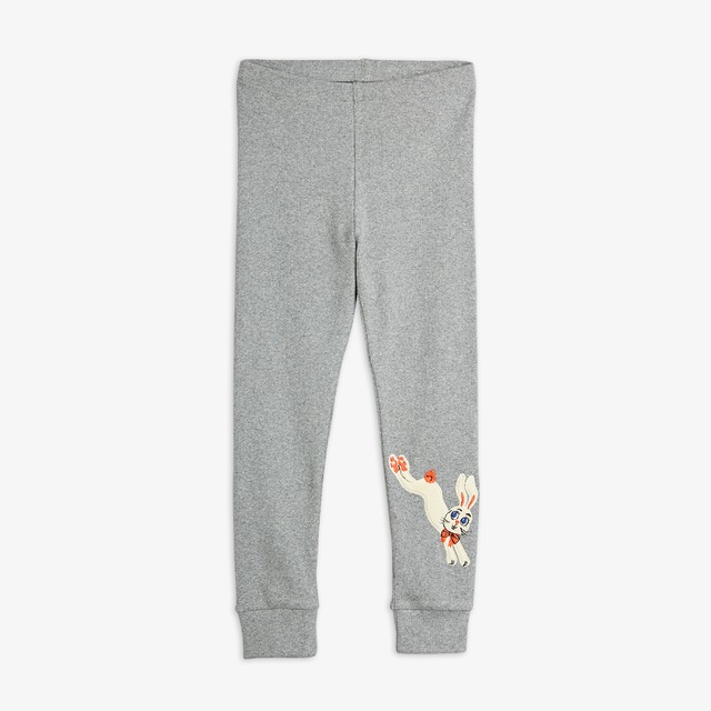 MINI RODINI / RABBIT APPLIQUÉ LEGGINGS (Grey Melange) 26AW