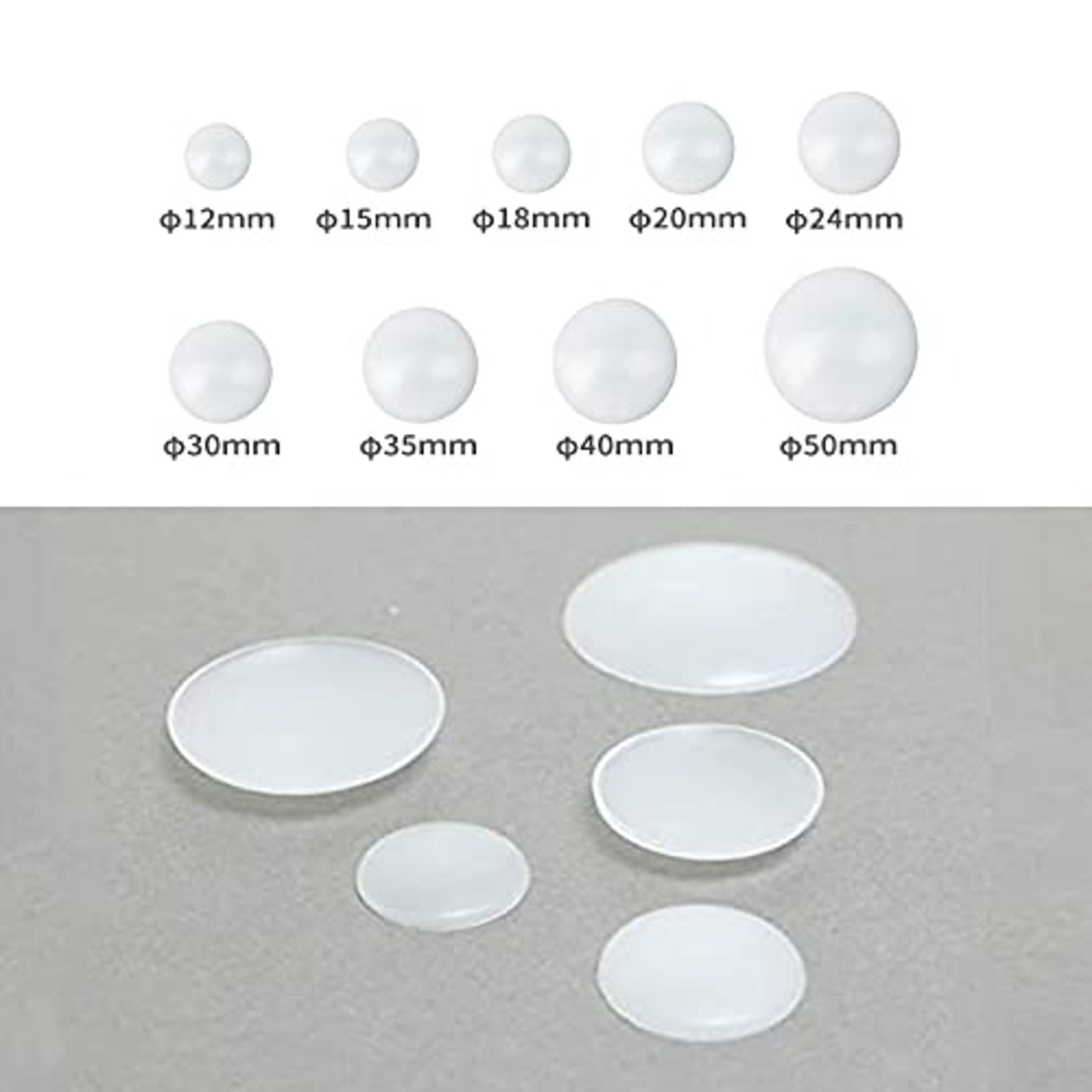 日本紐釦貿易(Nippon Chuko) プラスチック製 ツツミボタン くるみボタン φ12mm 100個入 CGP12 手芸用品 ボタン・フック つつみボタン