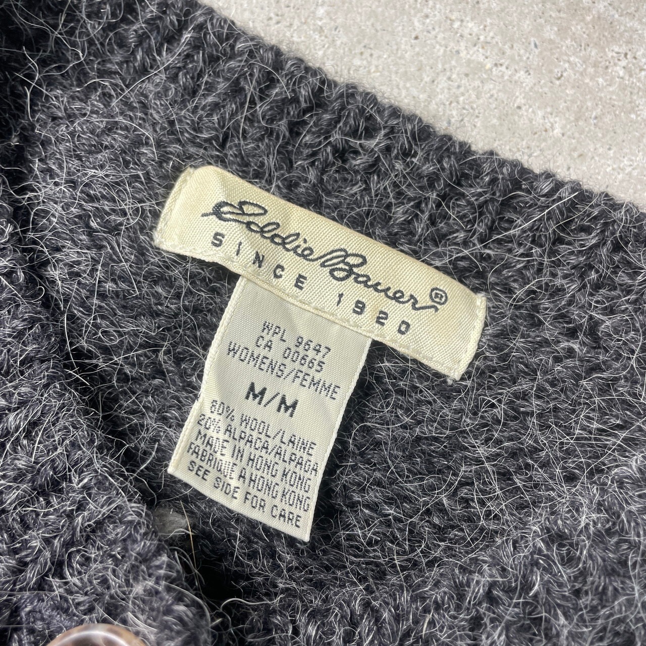 90〜00年代 Eddie Bauer エディーバウアー ウールニットカーディガン 