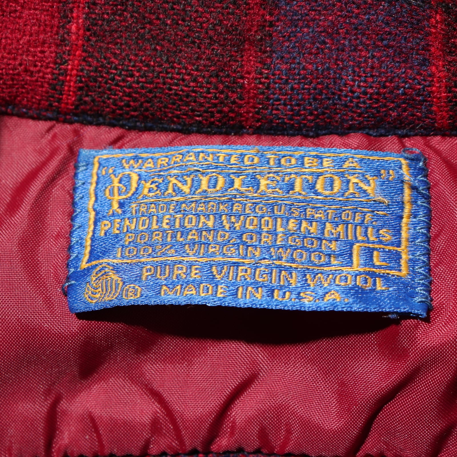 極美品 L 70s Pendleton ボードシャツ ペンドルトン チェック 赤 | ENCOUNT