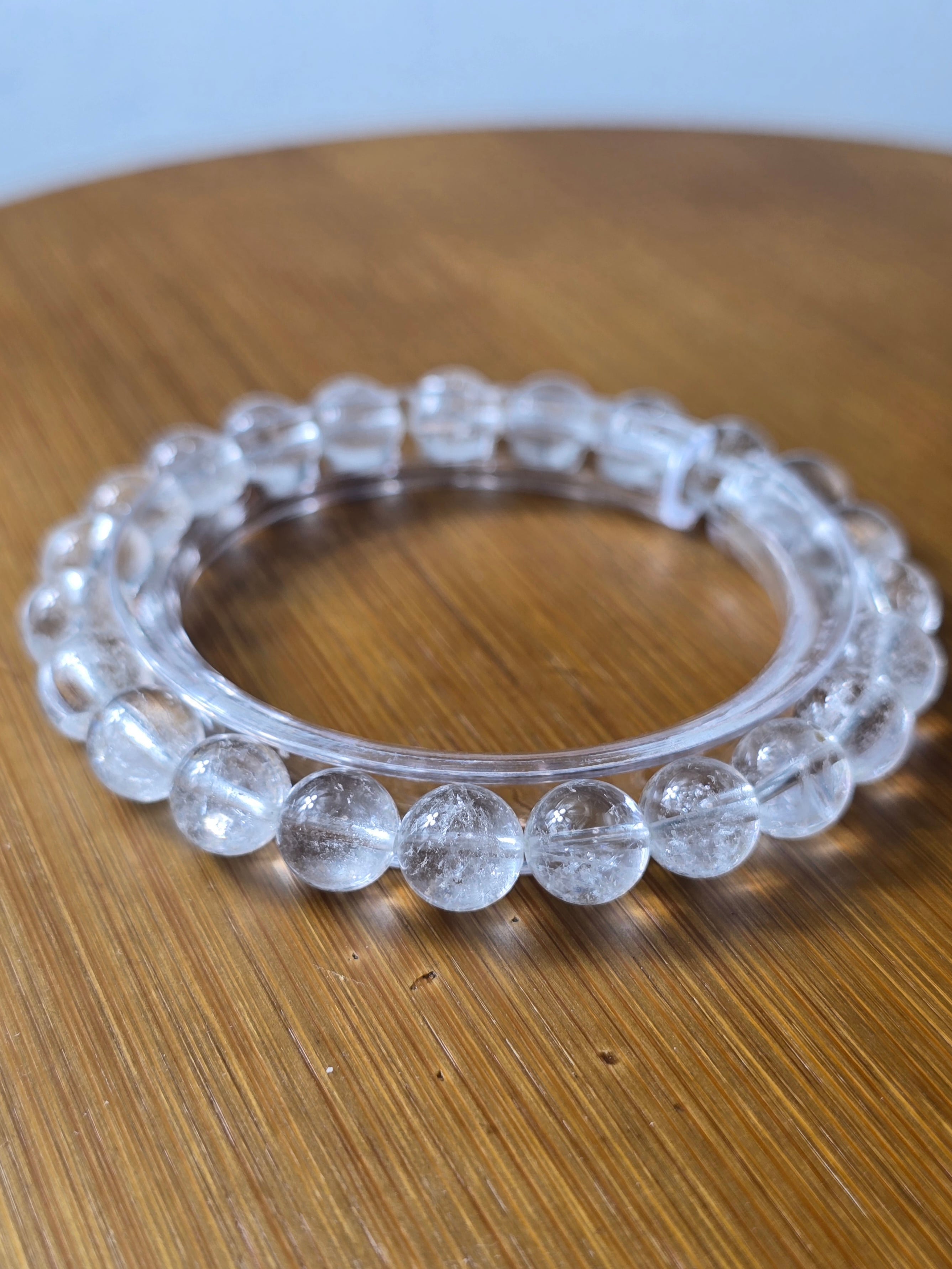 Himalayan Mist Quartz Bracelet 8mm | Sainji Valley, India