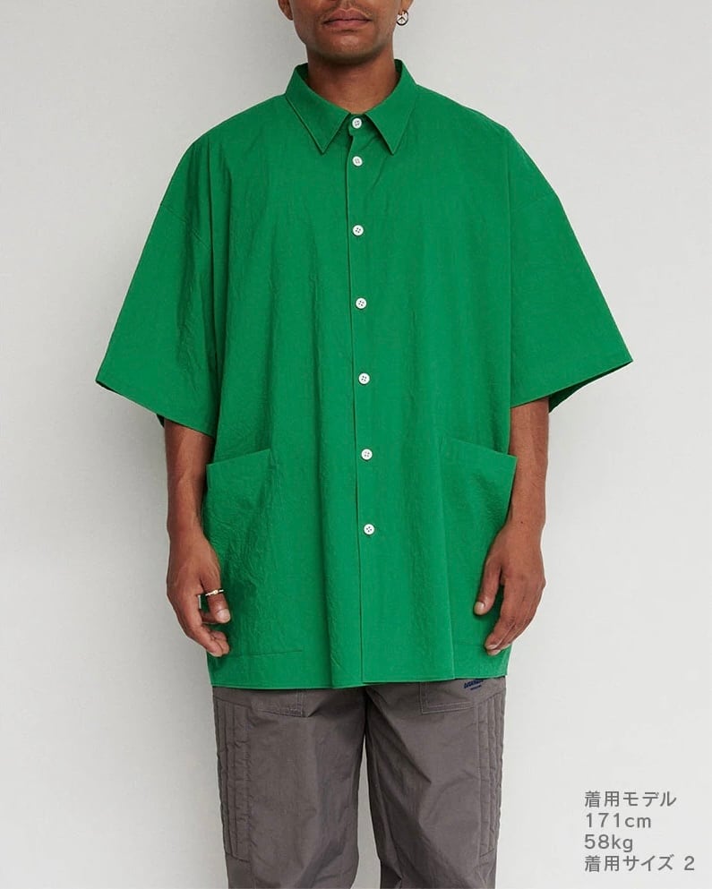 DIGAWEL / Side pocket S/S shirt (GREEN) | THE MODERN AGE