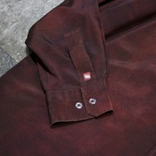 leopard pattern rayon shirt wine red