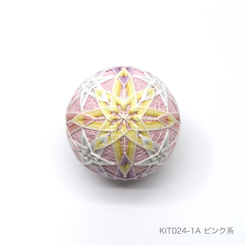 手まりキット「交差花」（テキストあり）_KIT024-1