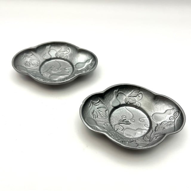 茶托 瓢箪柄 金属（シルバー） | 茶海堂 Chakaido
