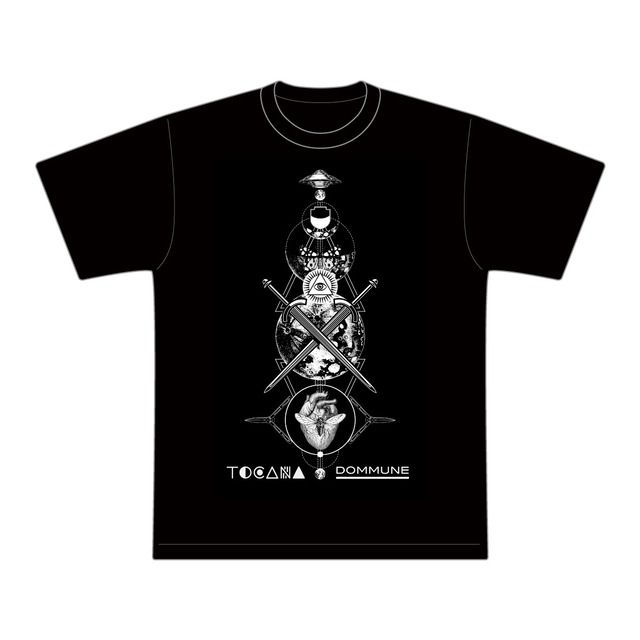 【在庫限り】DOMMUNE×TOCANA 宇川直宏デザイン・コラボTシャツ(ブラック/ホワイト )