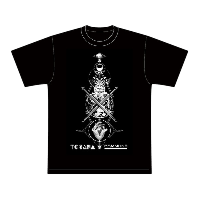 【在庫限り】DOMMUNE×TOCANA 宇川直宏デザイン・コラボTシャツ(ブラック/ホワイト )