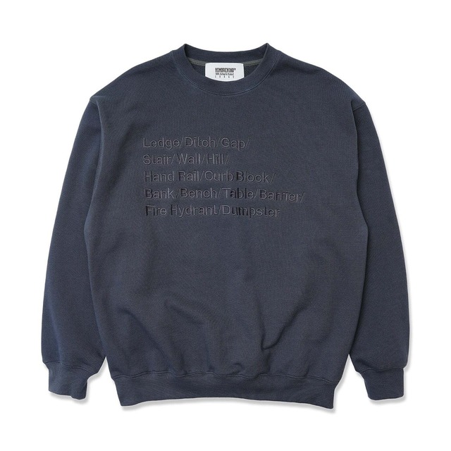 HOMBRE NINO : CREW NECK SKATE ESSENTIALS HN0241-CT0006 C/# SLATE BLUE SIZE L