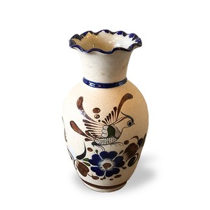 【メキシコ トナラ焼 フワワーベース(鳥絵柄)】