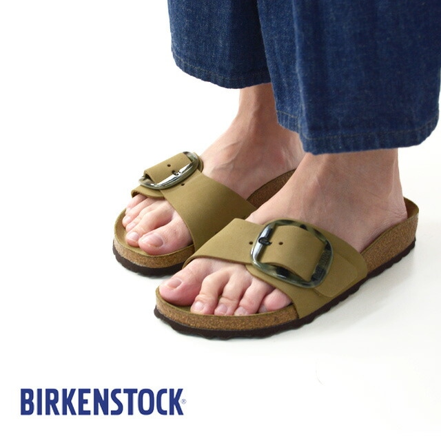 BIRKENSTOCK [ビルケンシュトック正規販売店] W Madrid Big Buckle [1018726] マドリッド ビッグバックル 本革 ヌバックレザー 【ワイズ ナロータイプ】 LADY'S [2021SS]