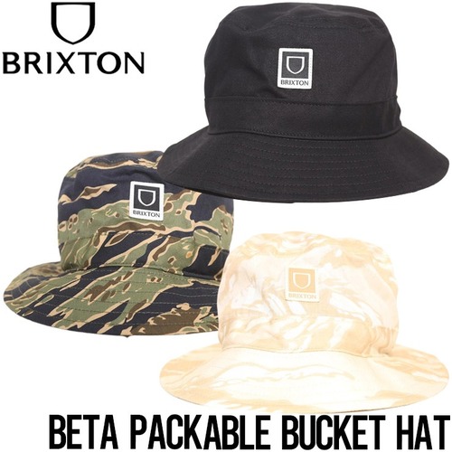 バケットハット 帽子 BRIXTON ブリクストン BETA PACKABLE BUCKET HAT 10958BLKL/XL (62cm)