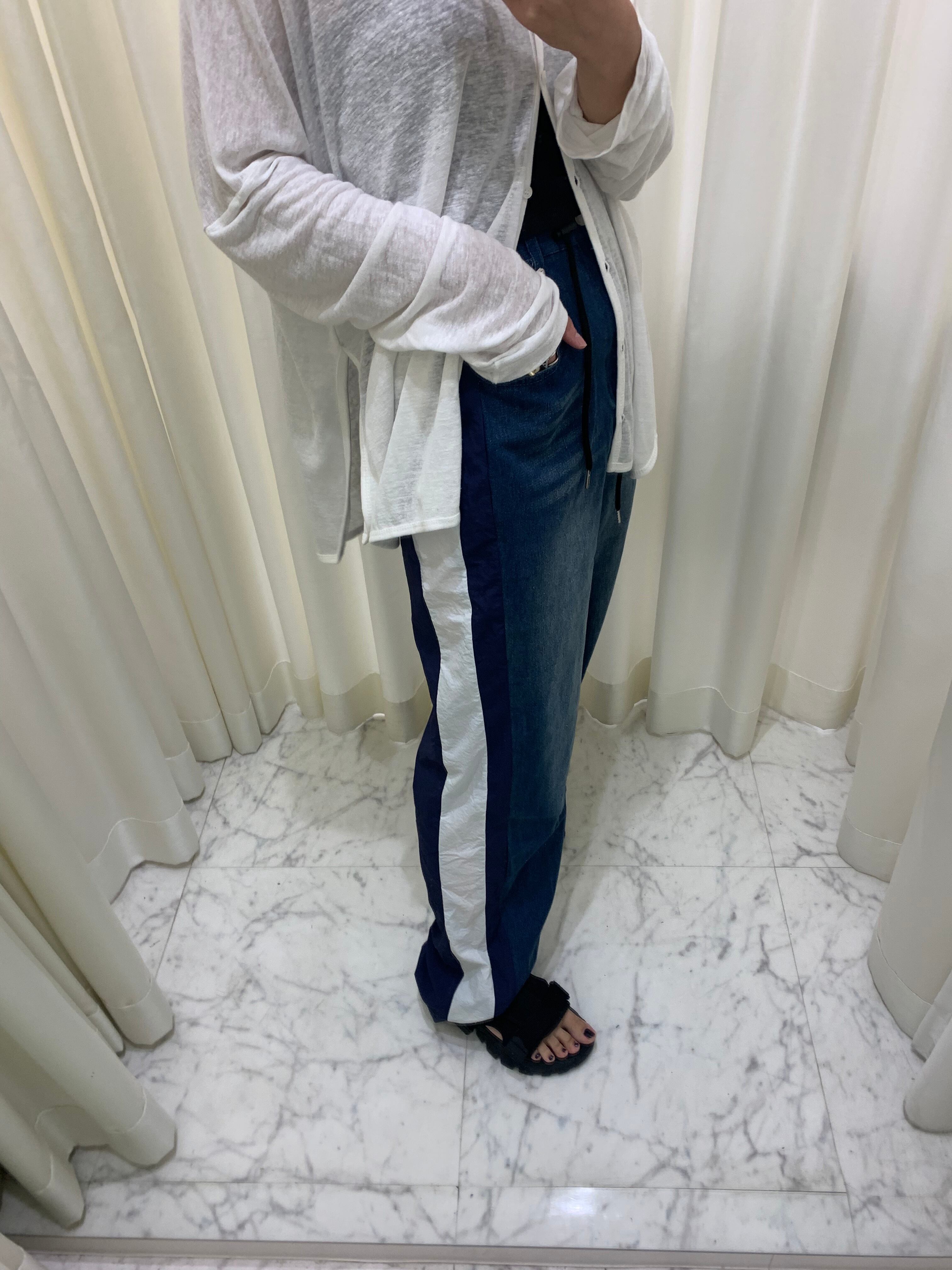 nylon and denim docking line pants