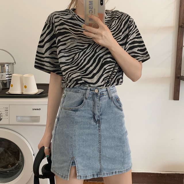 サマーレッドシャツ トップス パターンTシャツ 夏物 スーパーモール36076623761