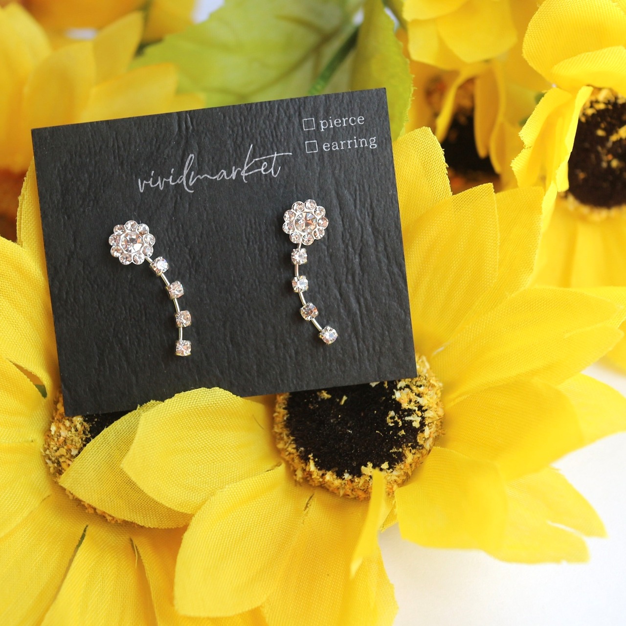 s925 ひまわりシルバーイヤーカフ