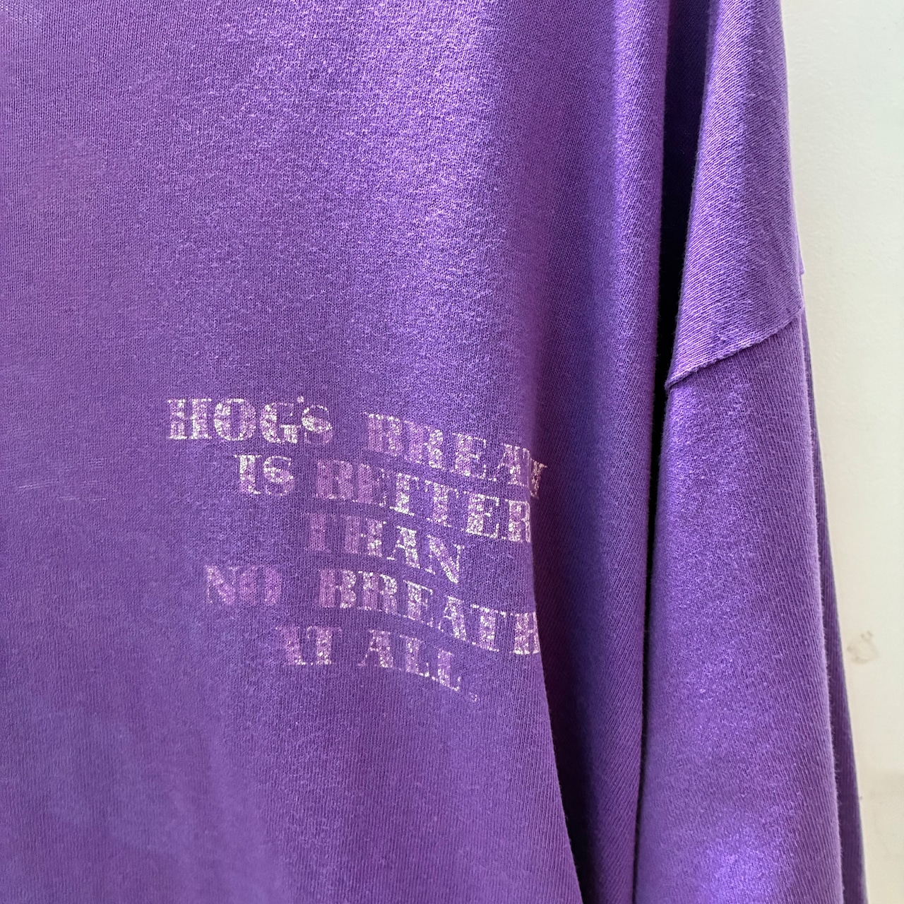 90s USA製Fruit of the loom SALOON フェード紫 ヴィンテージTシャツ