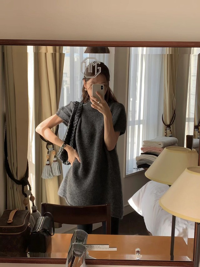 (予約) ounce / Snow alpaca one-piece 2color