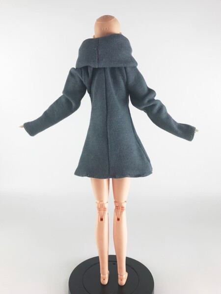 ドール服 1/6 女性用27 ネックスリーブカジュアルセーター グレー TV1092 VG - 画像5