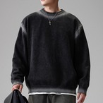 Long sleeve rib crew neck tops ◇2color H0991