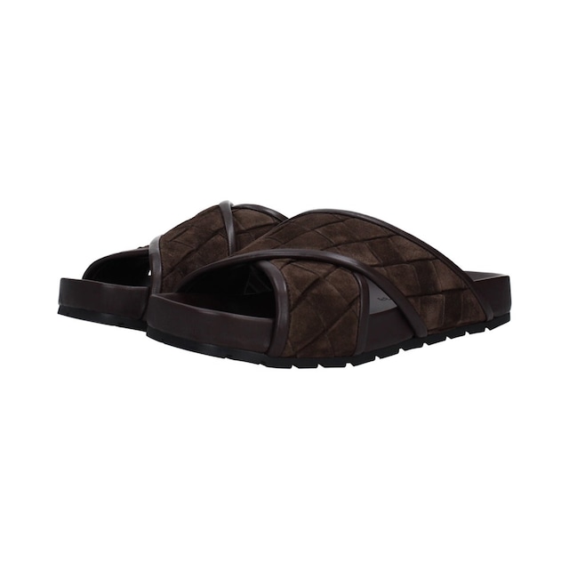 BOTTEGA VENETA ボッテガヴェネタ メンズ スライドサンダル スエード ブラウン