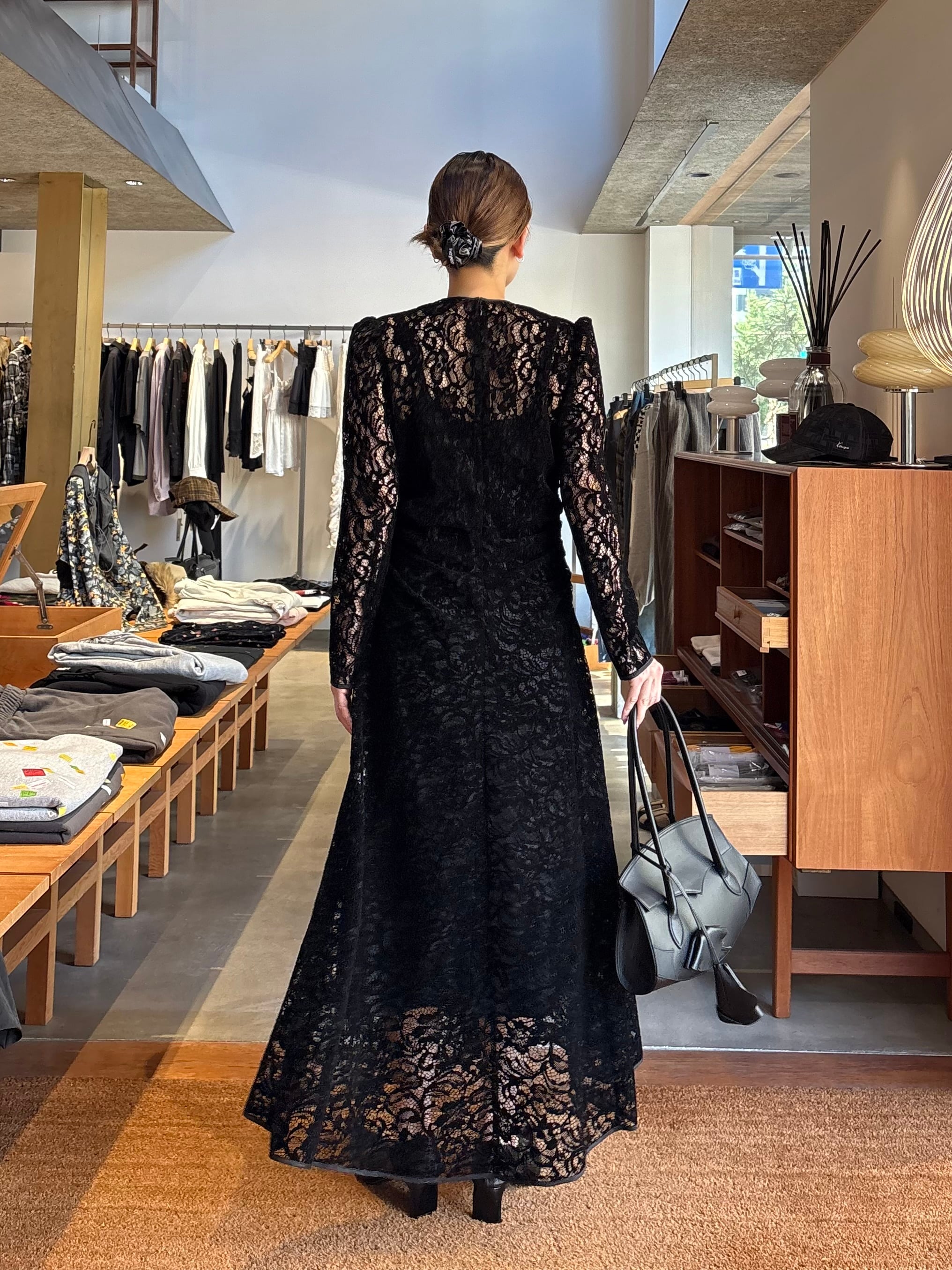 チコ　中古　プウアボーテ　トレスパ　L 2枚 26AW | WOMEN】FETICO フェティコ / ドレス / FLOCKED LACE GATHERED