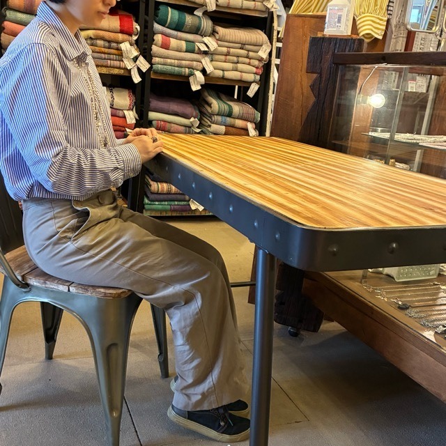 Wood＆Iron Cabinet L　ウッド＆アイアンテーブル　ミリタリー　デスク　リモートワーク　机　ダイニングテーブル　アウトドア　キャンプ　ガレージ　インダストリアル