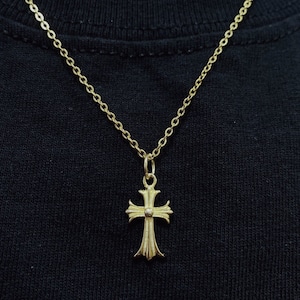 s925 Cross Necklace 【GOLD】