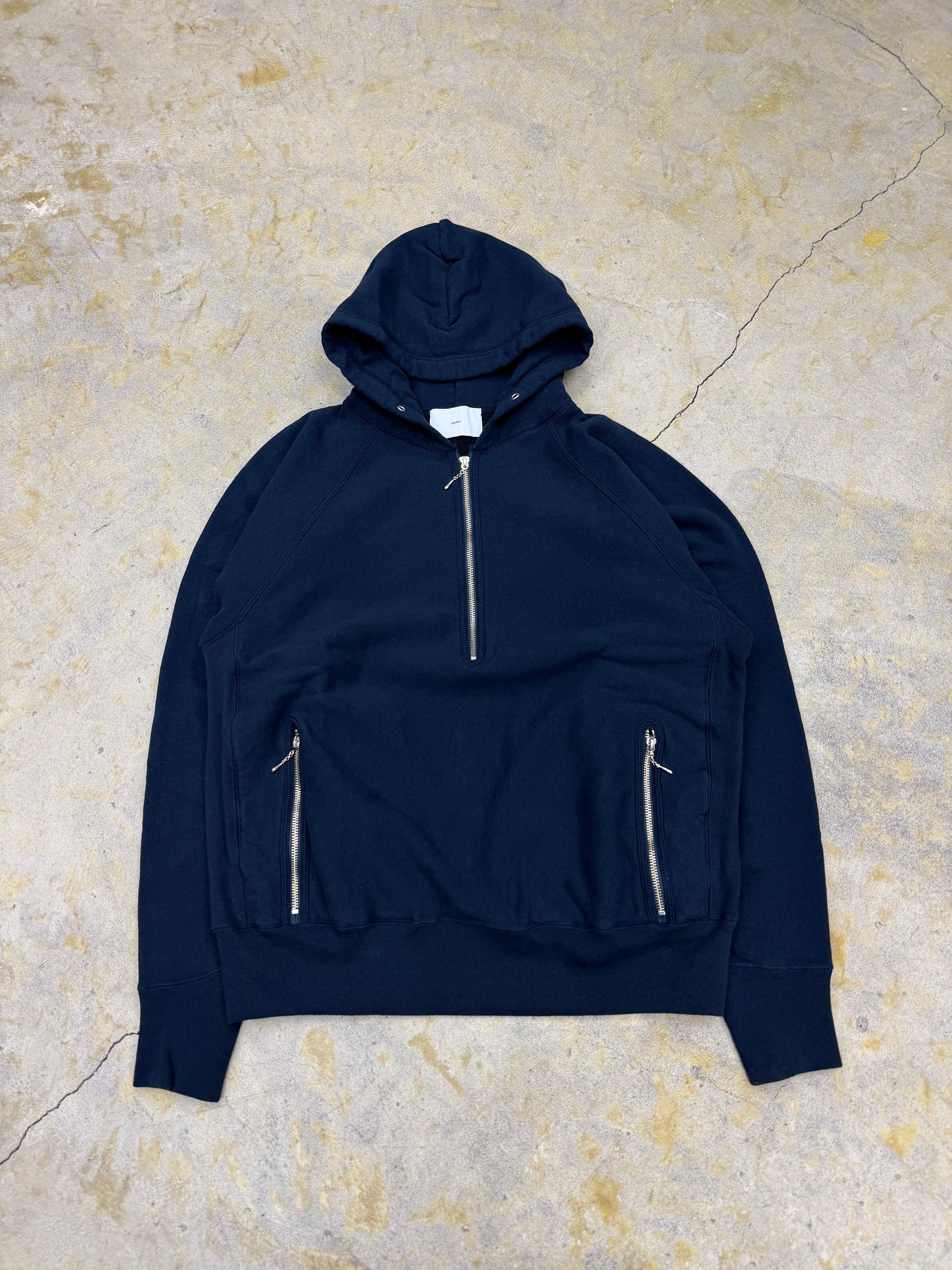 SUGARHILL | HALF ZIP-UP HOODIE | NAVY | HOWDAY