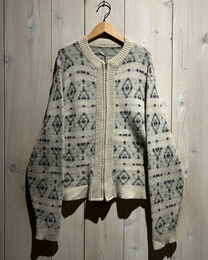 【a.k.a.C.a.k.a vintage】60's "Sears" Vintage Mohair Mix Zip Up Knit Jacket