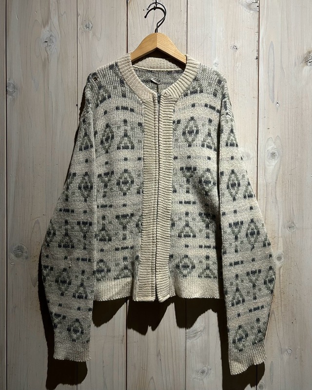 【a.k.a.C.a.k.a vintage】60's "Sears" Vintage Mohair Mix Zip Up Knit Jacket
