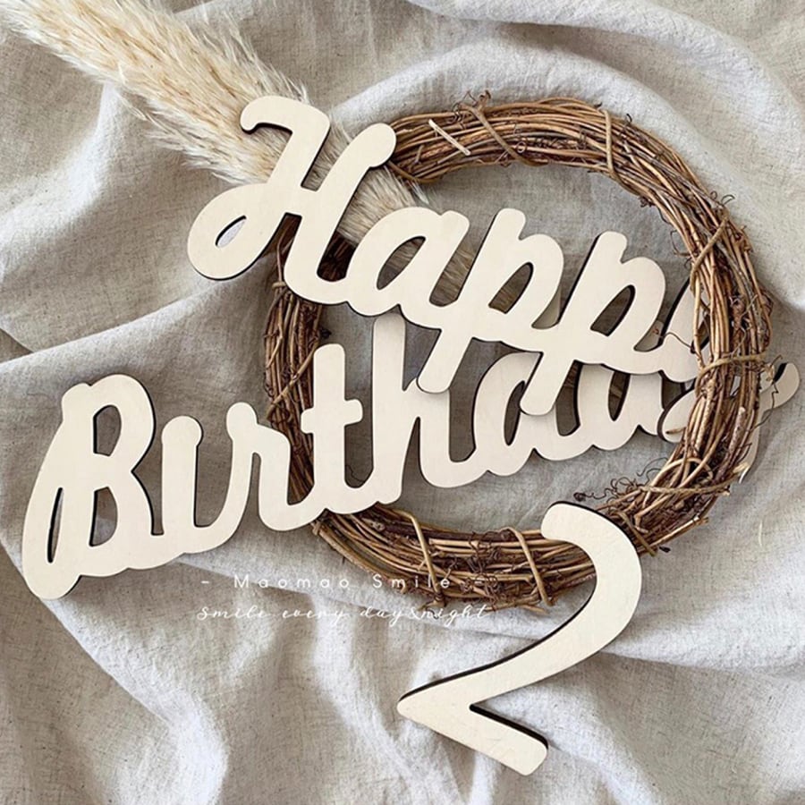 Happy Birthday 木製レターバナー 誕生日 パーティー