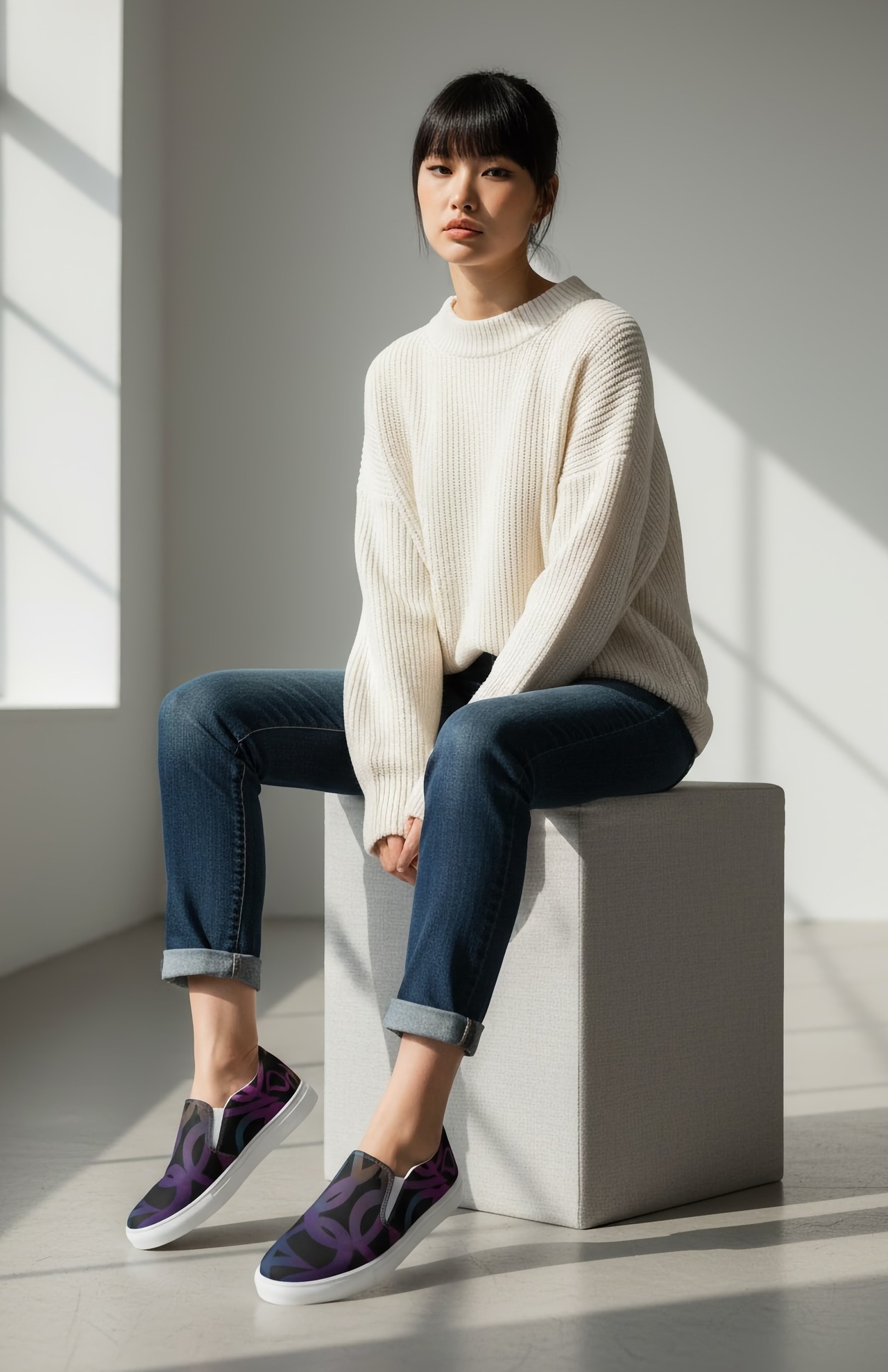 Women's slip-on canvas shoes